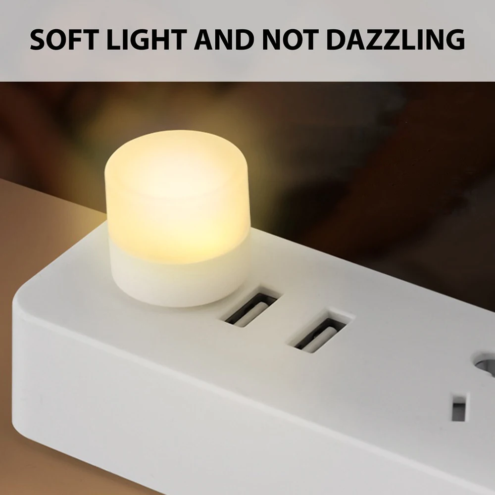 Mini lámpara LED con luz USB, luces para mesa, enchufe para habitación, lectura de libros nocturnos, artículos de decoración, protecciones oculares blancas cálidas, dormitorio al por mayor - imagen 3