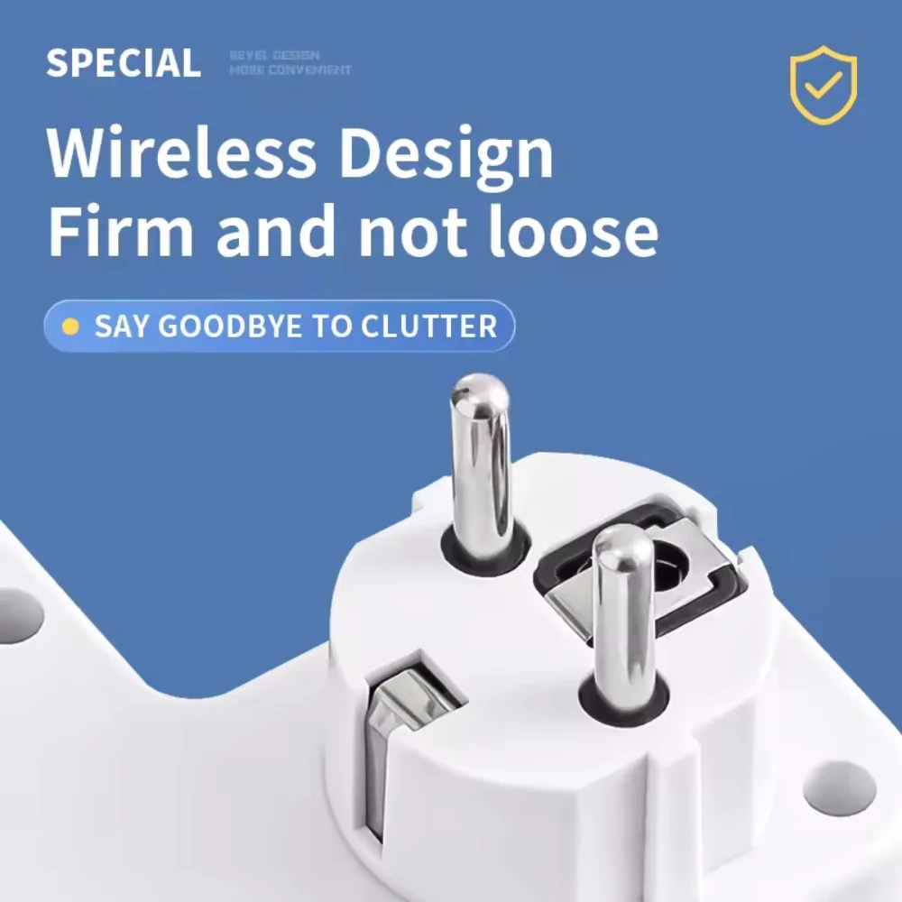 Regleta de alimentación con enchufe de CA de la UE, interruptor independiente montado en la pared, filtro de red con enchufe multiap con adaptador de filtro de red de carga USB - imagen 2