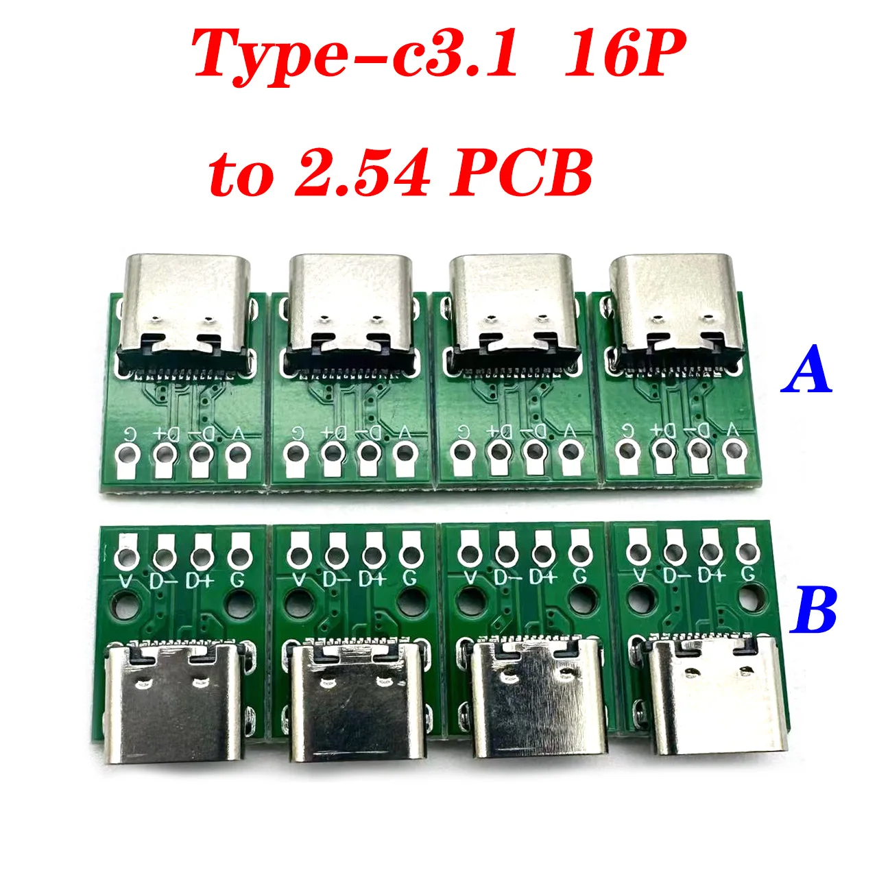 Conector USB 3,1 tipo C, adaptador de placa PCB de prueba de 16 pines, conector 16P para transferencia de Cable de línea de datos - imagen 2