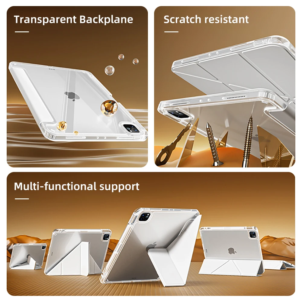 Para iPad Air11 13 M3 M2 A16 2025 Air 4/5/6th iPad Pro11 13 12,9 10th Gen 7/8/9th 10,9 10,5 10,2 9,7 Y funda magnética plegable - imagen 3