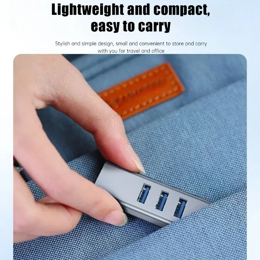 USB C HUB 4 en 2 1000Mbps estación de acoplamiento TypeC a RJ45 adaptador Ethernet USB3.0 HUB tarjeta de red Gigabit extensión de base de carga - imagen 5