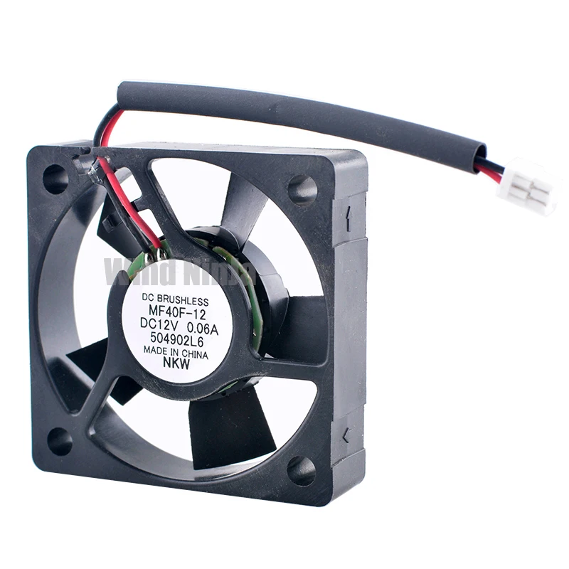 MF40F-12 Ventilador Axial de 4cm x 40mm 40x40x10mm DC12V 0.06A Conector de 2 pines 5500rpm Ventilador de Refrigeración Silencioso para Fuente de Alimentación - imagen 4