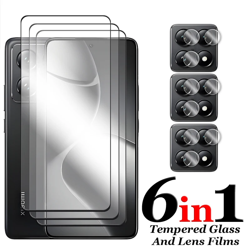 Protector de pantalla para Xiaomi 14 T Pro, cristal templado 2.5D, pegamento de cubierta completa, película HD
