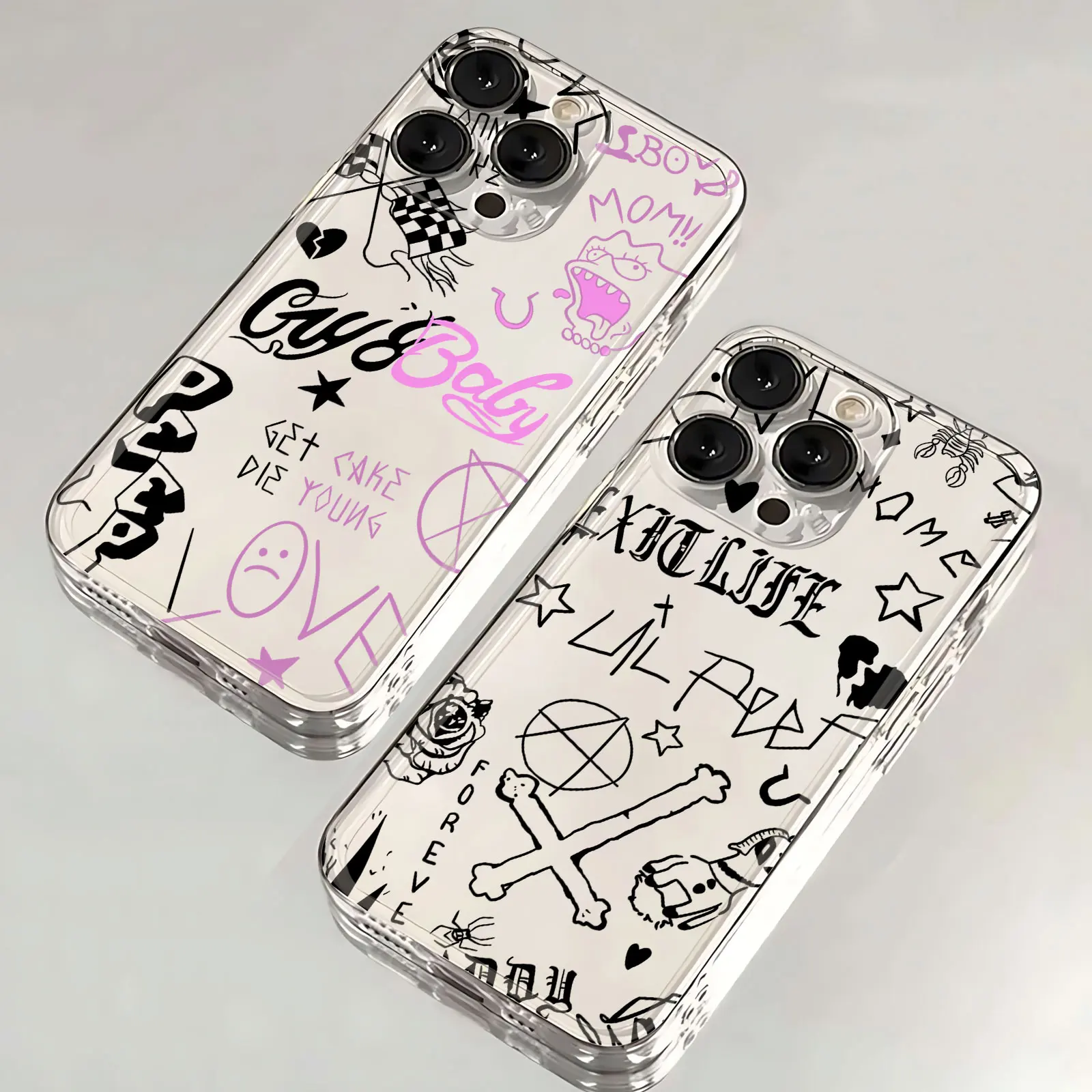 Funda de teléfono rapero Lil Peep Hell Boy para iPhone 16 15 14 13 12 11 Mini Pro Max X XR XSMax 7 8 Plus SE20 cubierta transparente