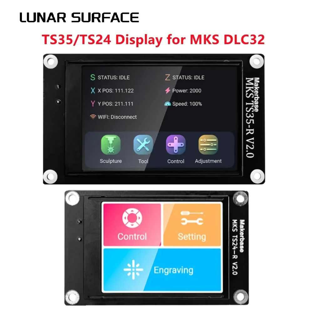 Ls-makerbase-placa base MKS DLC32 V2.1, controlador sin conexión de 32bits, WIFI, pantalla táctil TFT, TS24/TS35-R, para máquina de grabado láser - imagen 3