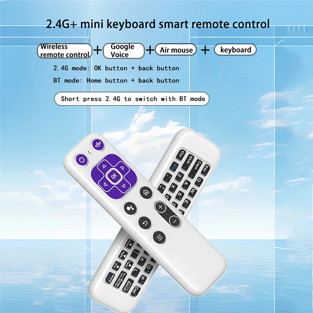 Modo Dual 2,4G inalámbrico Air Mouse Control remoto y teclado Bluetooth ratón inalámbrico teclado Mini teclado para Smart TV Box - imagen 5