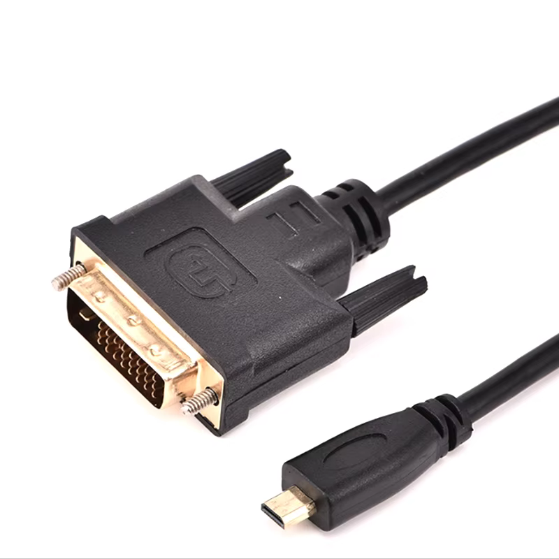 Cable Micro HDMI Compatible con DVI, fuerte resistencia a la abrasión, Cable DVI-D de 24 + 1 pines, para cámara de TV de pantalla plana de PC - imagen 2