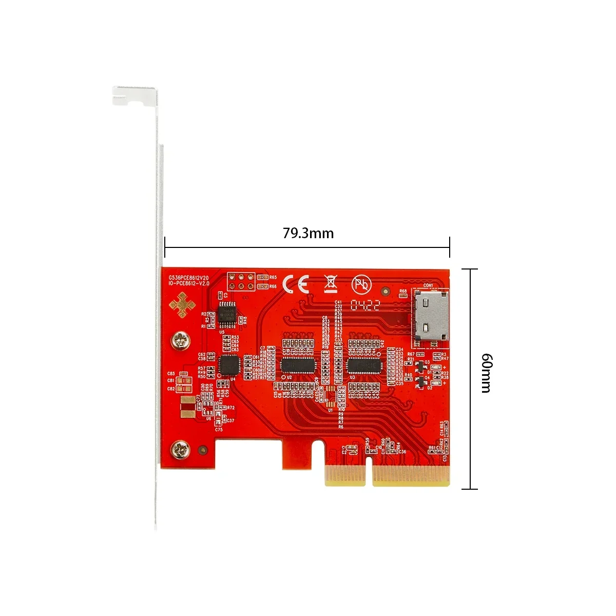 IOCREST PCIe 4,0 x4 Gen4 con Redriver a Oculink 4i SFF-8612 adaptador de tarjeta adicional conexión de velocidad completa 2,5 ''U.2 NVMe SSD - imagen 4