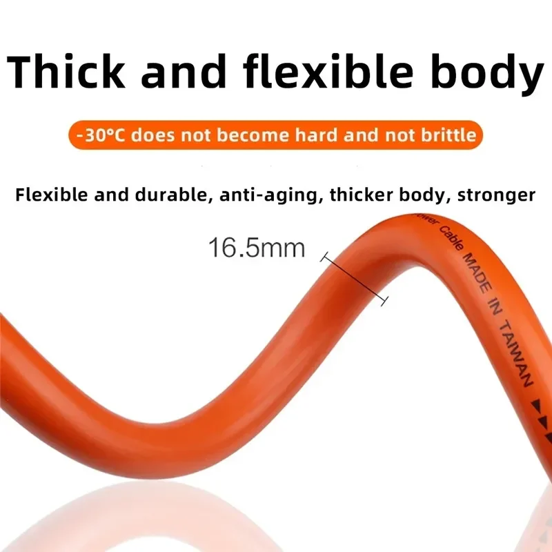 Cable de alimentación audiófilo Cables de Audio Hifi 7N OCC Cable de altavoz de cobre de un solo cristal 17mm DIY Amp CD reproductor de DVD amplificador naranja - imagen 5