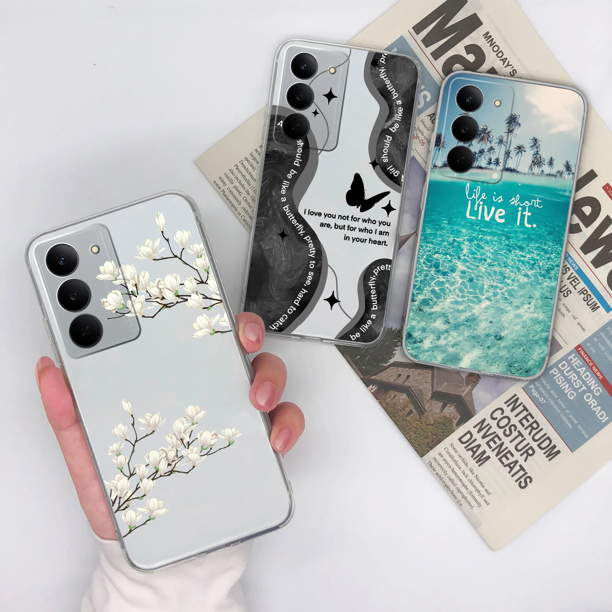 Funda transparente para Realme 14X 5G, funda para Realme 14 Pro Plus, fundas de teléfono suaves, delgadas, cómodas, de silicona, a la moda, a prueba de golpes - imagen 5