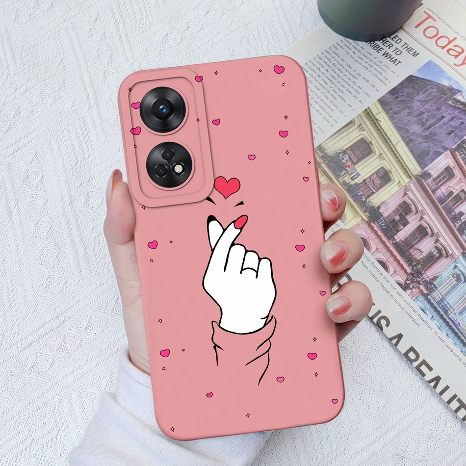 Para Oppo Reno 8T 8Z funda de teléfono Love Heart protección de cámara cubierta trasera de silicona líquida suave para OPPO Reno8T 4G 5G 8 Lite Shell - imagen 5