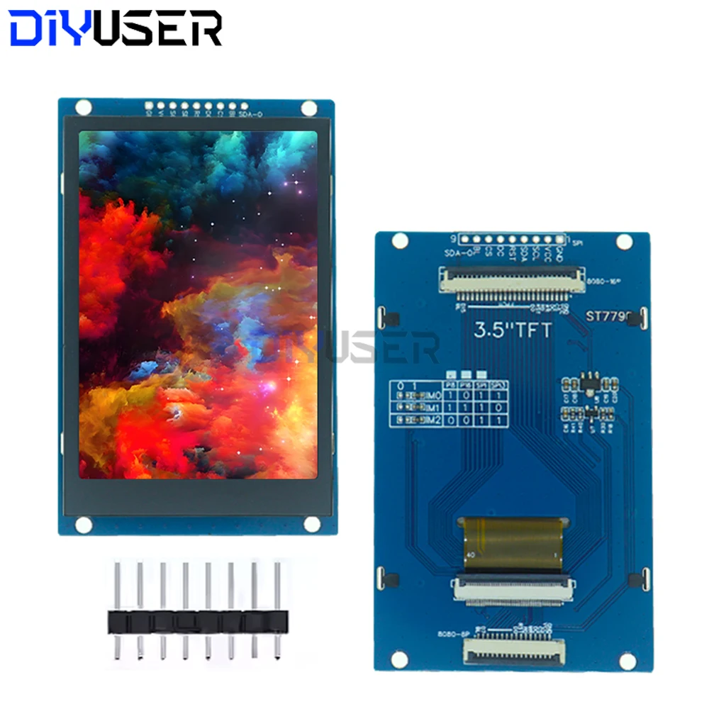 Pantalla LCD TFT de 3,5 pulgadas para Arduino Mega2560, controlador ST7796 de pantalla HD de 320x480, Compatible con 5V/3,3V