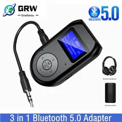 Grwibeou Adaptador Receptor Transmisor Bluetooth 5.0 Audio Baja Latencia