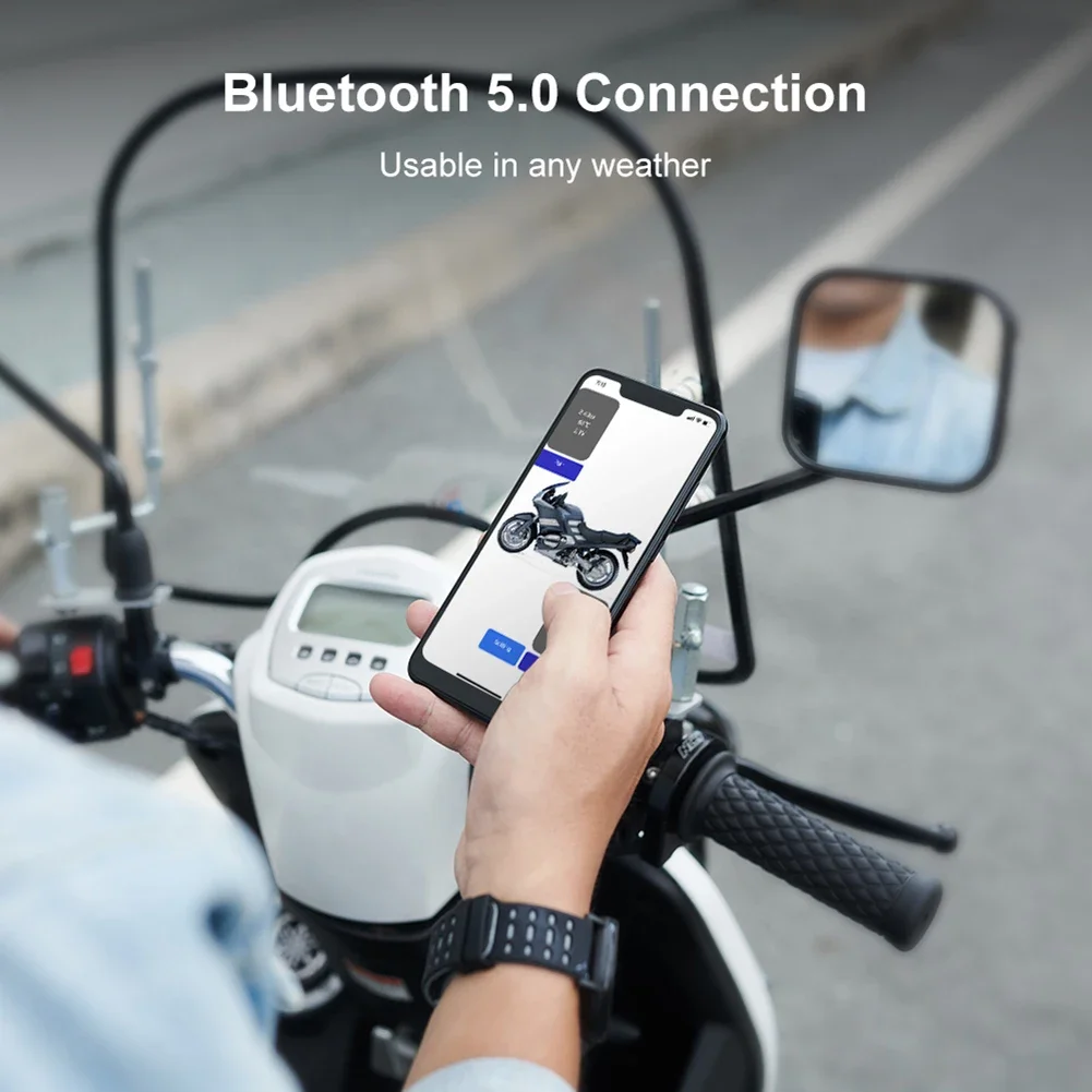 Sistema de control de presión de neumáticos TPMS para coche, pantalla de teléfono móvil con Bluetooth 5,0, Sensor de presión de neumáticos de motocicleta para Android - imagen 4