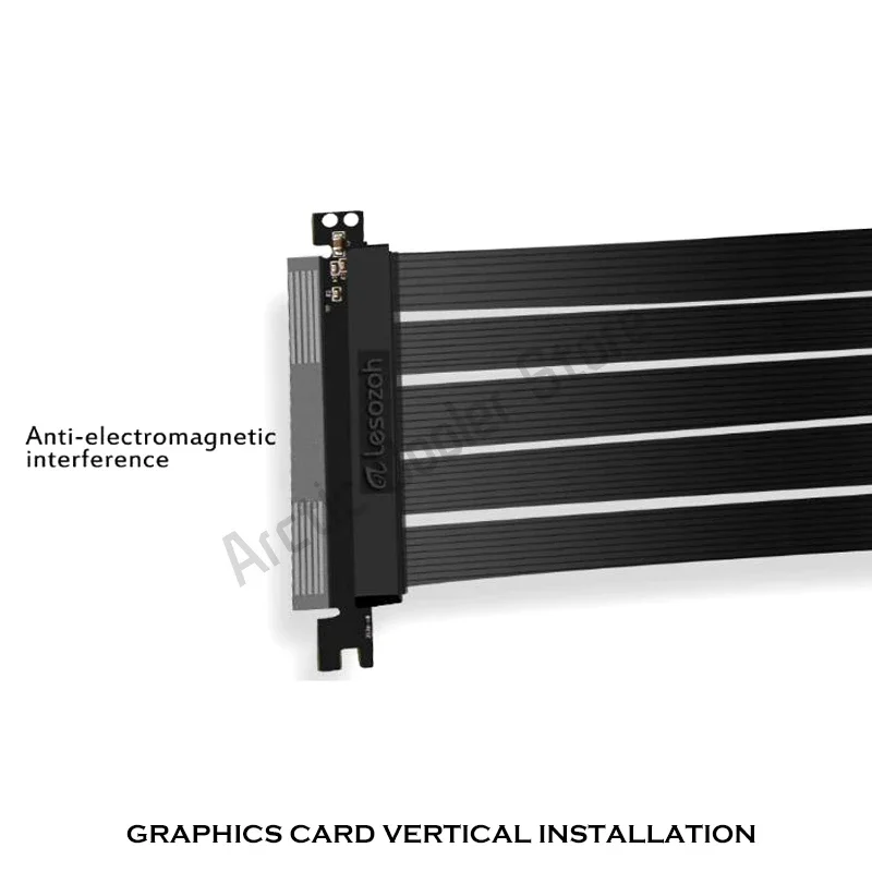 Tarjetas gráficas de PC Cable conector exprés PCI-E 4,0 16X Cable de extensión flexible/montaje vertical para GPU - imagen 5