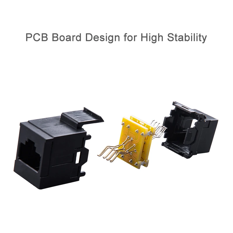 Linkwylan Cat6A acoplador de conector Keystone Sheilded RJ45, adaptador extensor de Cable Ethernet LAN en línea para Panel de parche en blanco - imagen 2