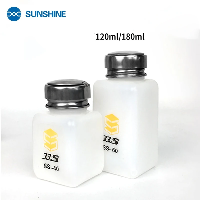 Botella de Alcohol y agua para tabla de lavar, previene la presión, limpieza de soldadura volátil, flujo líquido, distribuidor de aceite y Alcohol, botella de mano de plástico