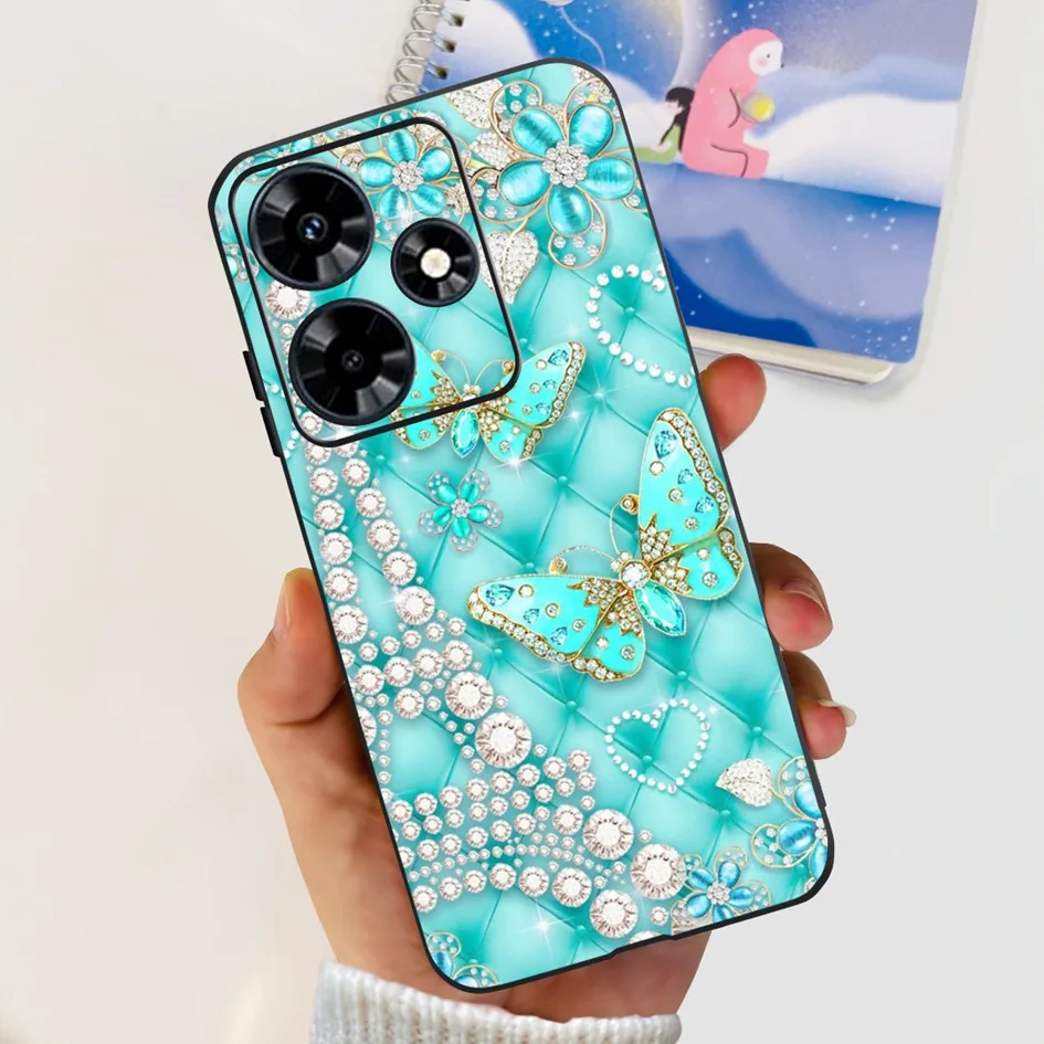 Funda trasera de TPU suave para Infinix Hot 30, cubierta de silicona negra con diseño de astronauta encantador, compatible con 30 Hot30 Play X6831 - imagen 3