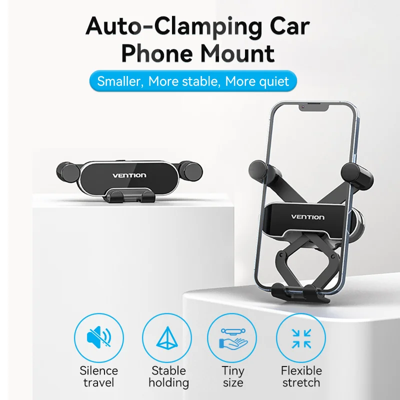 Soporte para teléfono de coche Vention, soporte para teléfono móvil por gravedad, soporte para teléfono móvil, soporte para salida de aire para Samsung y iPhone - imagen 3