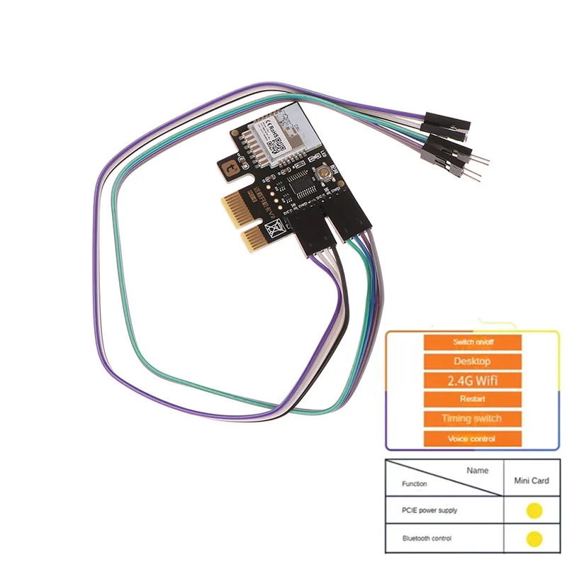 Para aplicación de teléfono inteligente Tuya, Control remoto, interruptor de tiempo de alimentación de ordenador, tarjeta de reinicio de arranque de radiofrecuencia, adaptador PCIE de telecommuting - imagen 5