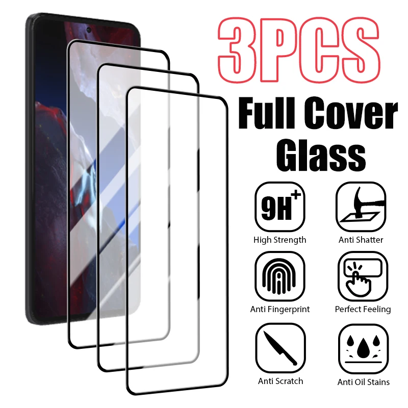Protector de pantalla de vidrio templado para móvil, cubierta completa para Xiaomi Mi 11T, 12T, 10T Pro, 5G, 9 Lite, Poco X4, X3, M4, M3 Pro, 5G, F3, F4, M5, M5S, 3 unidades - imagen 2