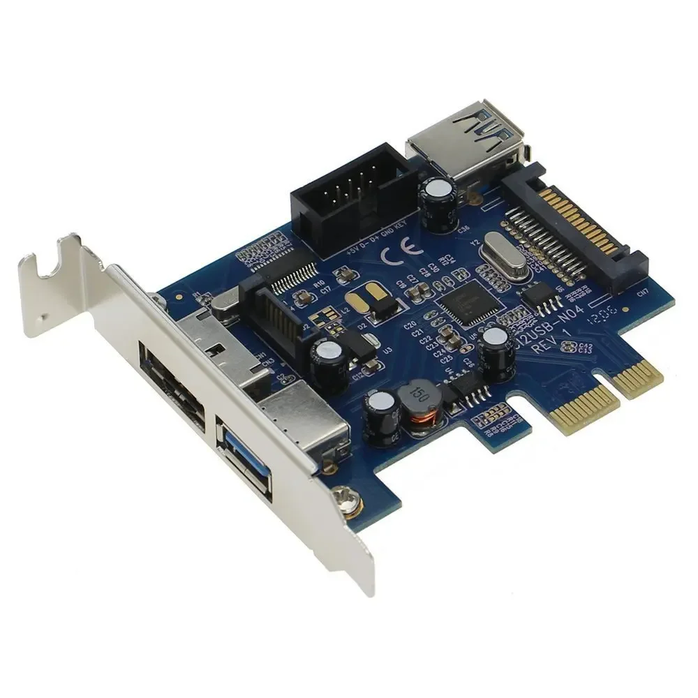Puerto USB3.0 externo, puerto eSATA de alimentación, USB interno 3,0 de 9 pines, tarjeta PCIe con toma de corriente SATA de 15 pines (NEC / Renesas uP - imagen 2