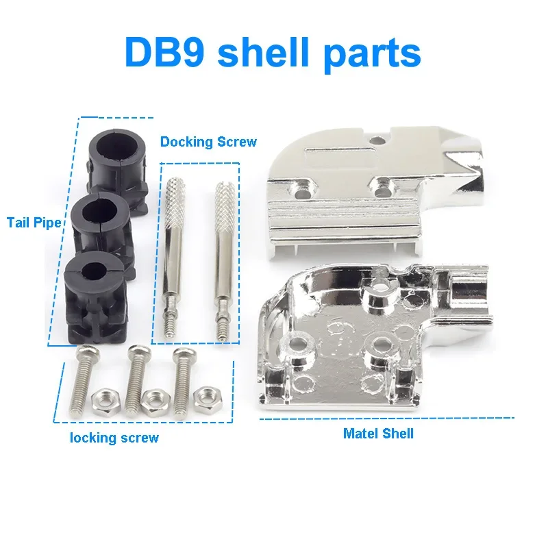 DB9/DB15 enchufe Industrial hembra de 9 pines, 15 conector macho de pines, cabezal de puerto serie de ordenador chapado en oro, codo de 90 grados, conectores de 232 - imagen 2