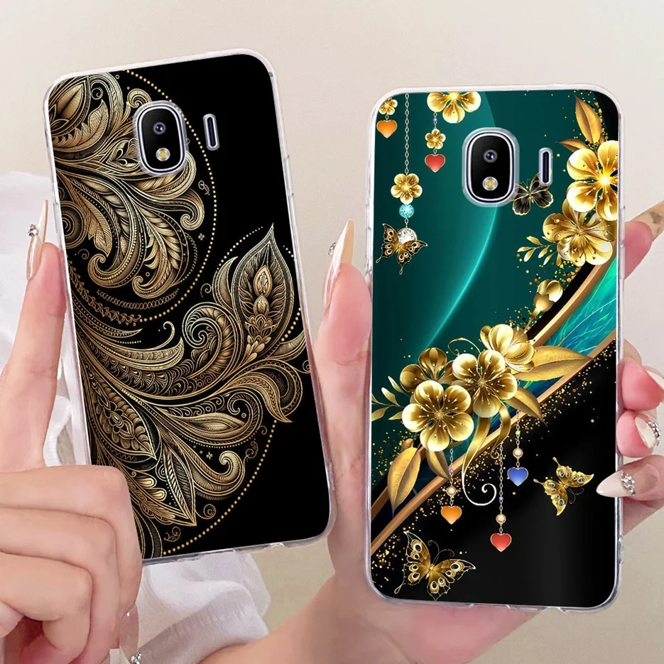 Para Samsung Galaxy J4 2018 funda SM-J400F flores coloridas cubierta pintada Fundas de silicona suave para Samsung J4 Plus J4 + J415F Fundas - imagen 5