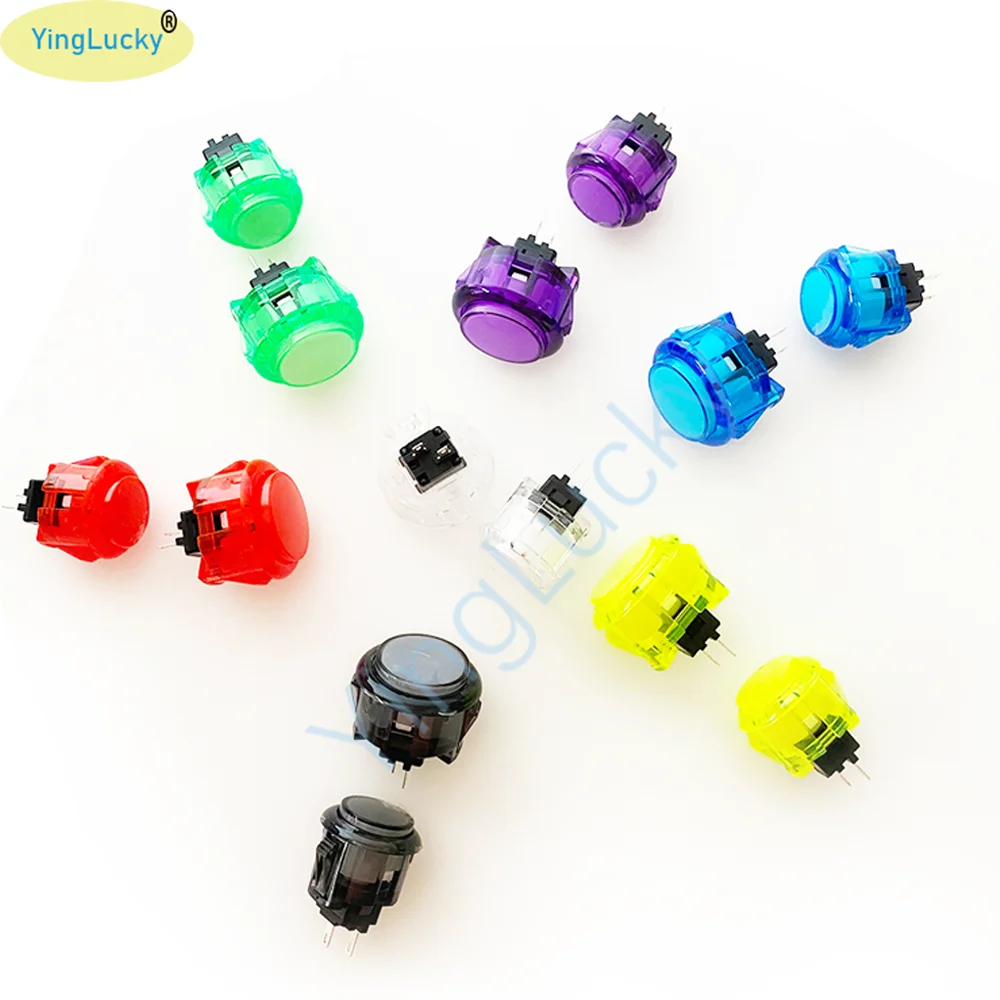 10 Uds 30mm 24mm Arcade botón copia SANWA OBSC botón Multicolor transparente sin botón LED para DIY juego Pandora ARCADE - imagen 3