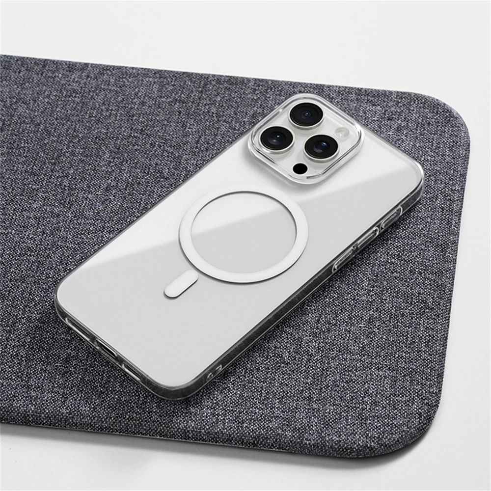 Funda magnética transparente HD ultrafina para PC dura para iPhone 17 Pro Max 16 15 14 Plus 13 12 Magsafe cubierta transparente de carga inalámbrica - imagen 3