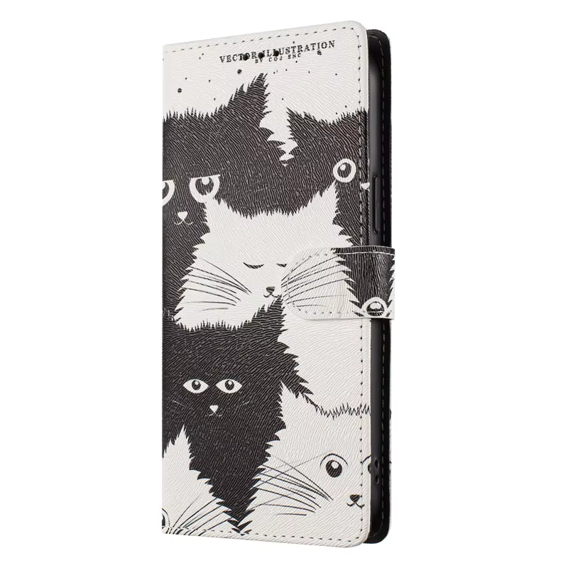 Funda de teléfono con soporte tipo billetera para Xiaomi 15T 14T 13T 12T 15 14 13 12 Pro 15 Ultra 13 Lite Funda de dibujos animados lindo gato Animal - imagen 4