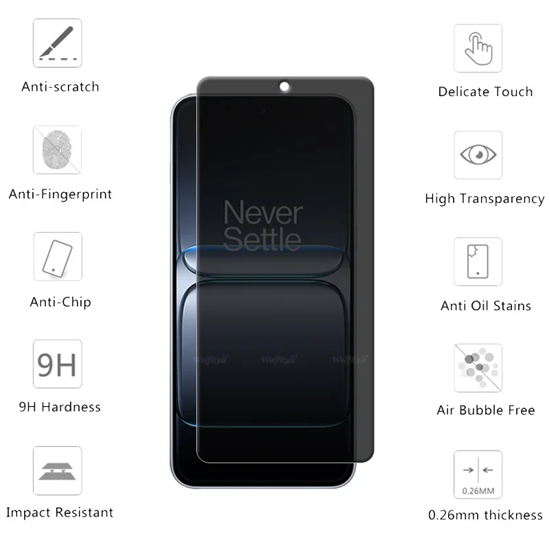 4/3/2/1 Uds para Oneplus Nord 5 vidrio Oneplus Nord 5 vidrio templado 9H HD privacidad Anti-espía Protector de pantalla Oneplus Nord 5 - imagen 2