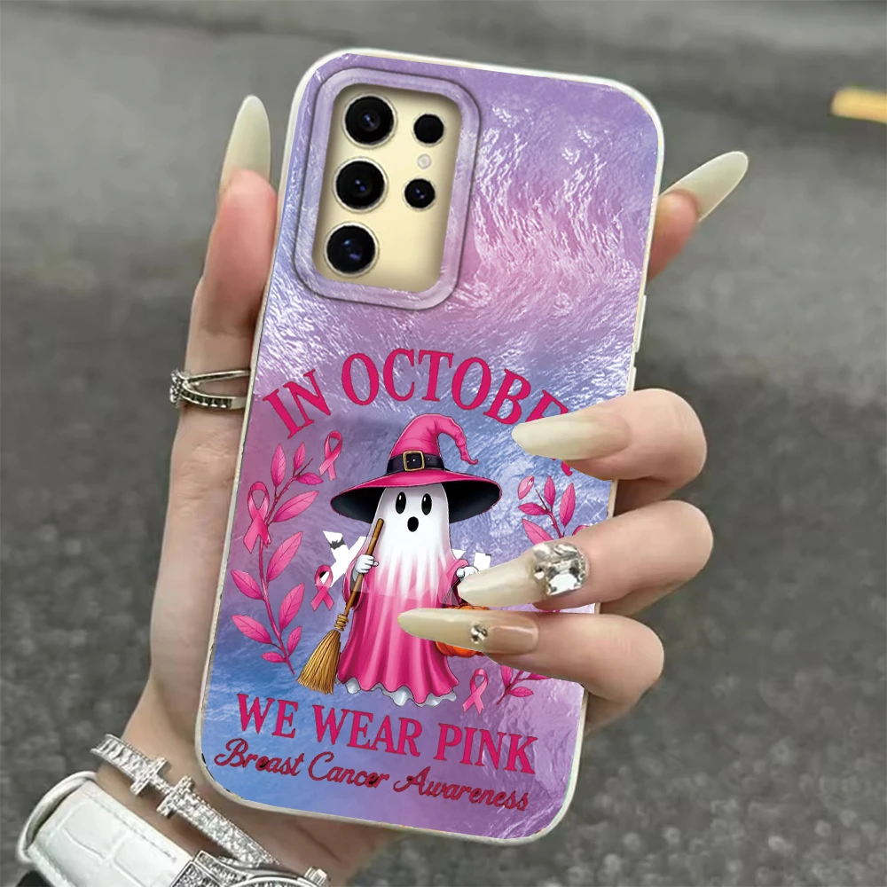 Para Samsung Galaxy S25 Edge S24 S23 S22 S21 S20 FE Plus Ultra Halloween calabaza espeluznante fantasma parachoques trasero a prueba de golpes funda de teléfono - imagen 4