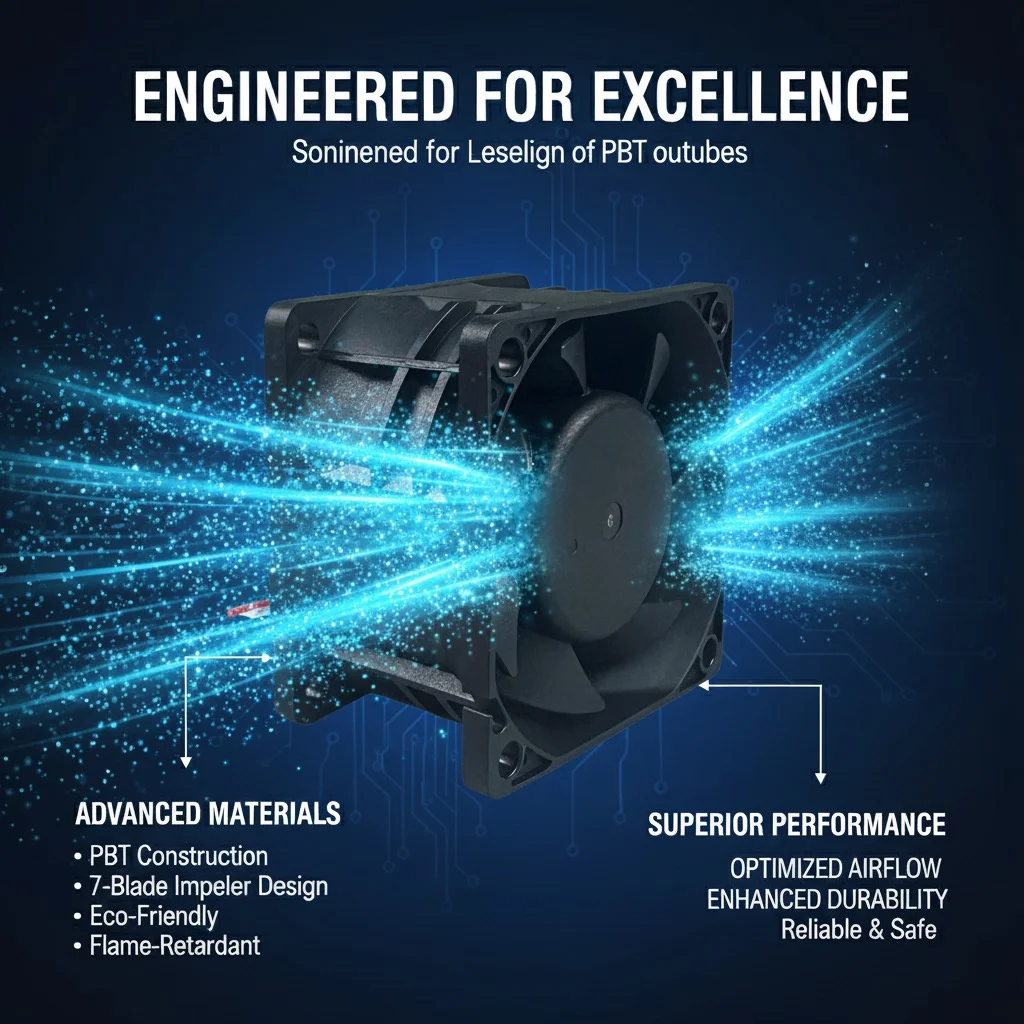 SXDOOL 60x60x38mm DC 12V 1.70A Alta velocidad 11000RPM 69.2CFM 4 cables PWM Doble rodamiento de bolas Ventilador de enfriamiento industrial - imagen 3