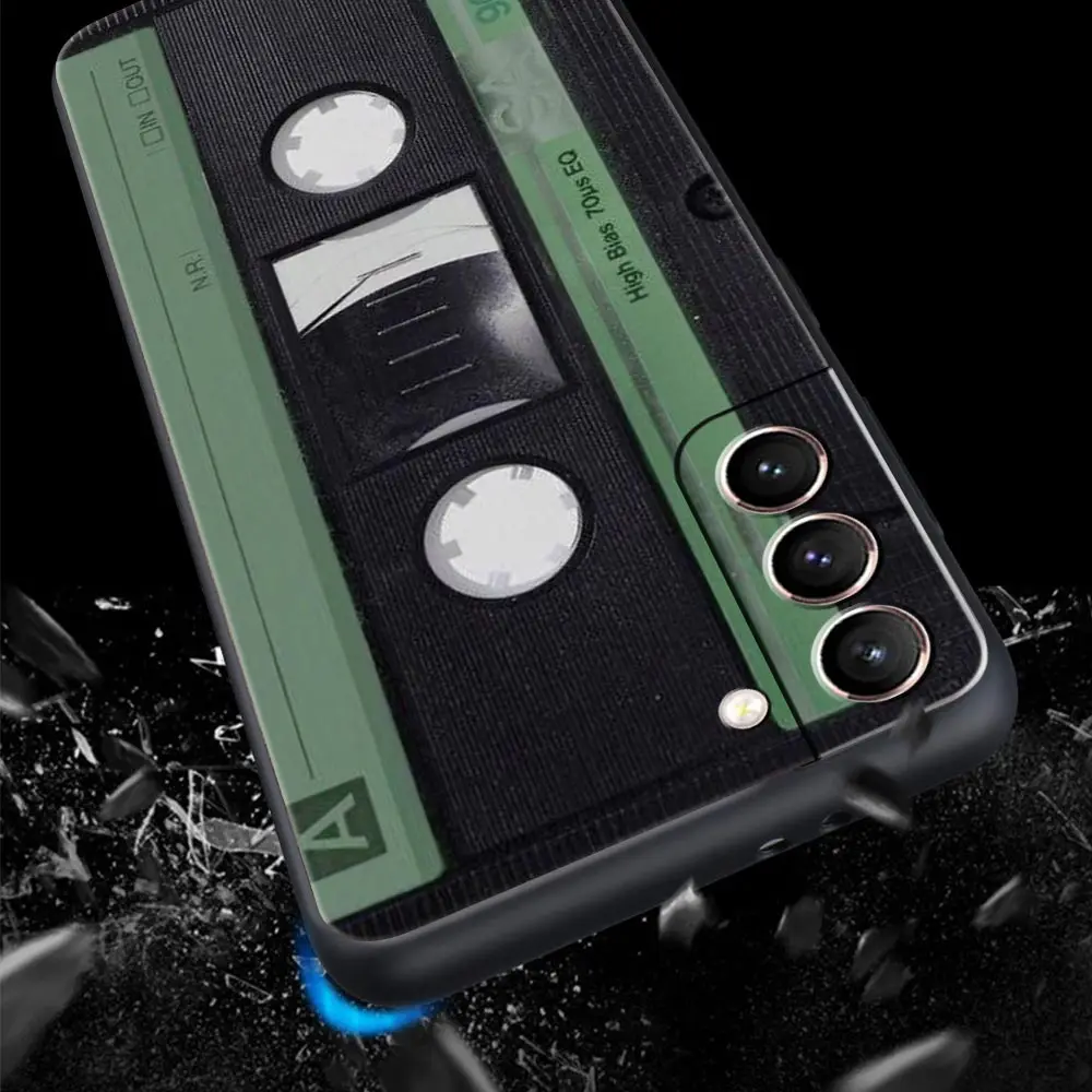 Funda de teléfono con Cassette de cinta de Radio magnética para Samsung Galaxy S24 S23 S22 Ultra S20 S21 FE 5G S10 S9 Plus S10E S8 S7 - imagen 2