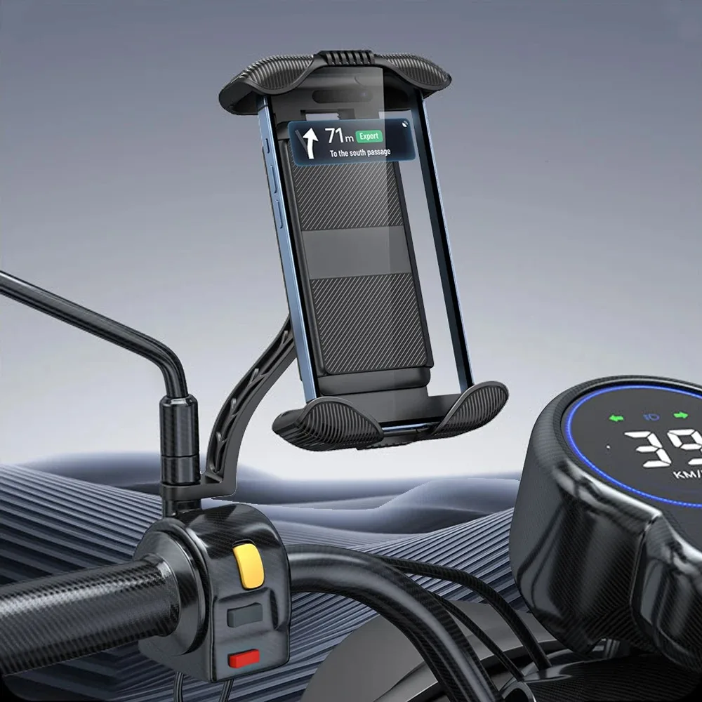 Soporte ajustable para teléfono de bicicleta, soporte Universal de navegación GPS para motocicleta, soporte antideslizante a prueba de golpes para todos los teléfonos inteligentes