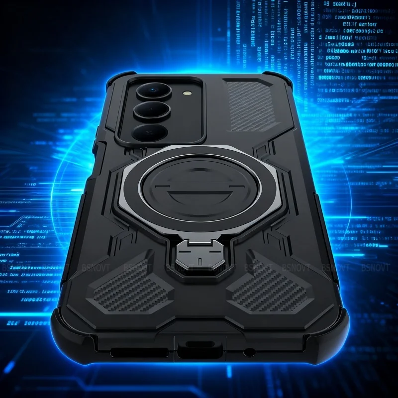 Para funda Xiaomi Redmi 15 funda Xiaomi Redmi 15 nueva a prueba de golpes atracción magnética anillo de adsorción soporte Fundas Xiaomi Redmi 15 - imagen 4