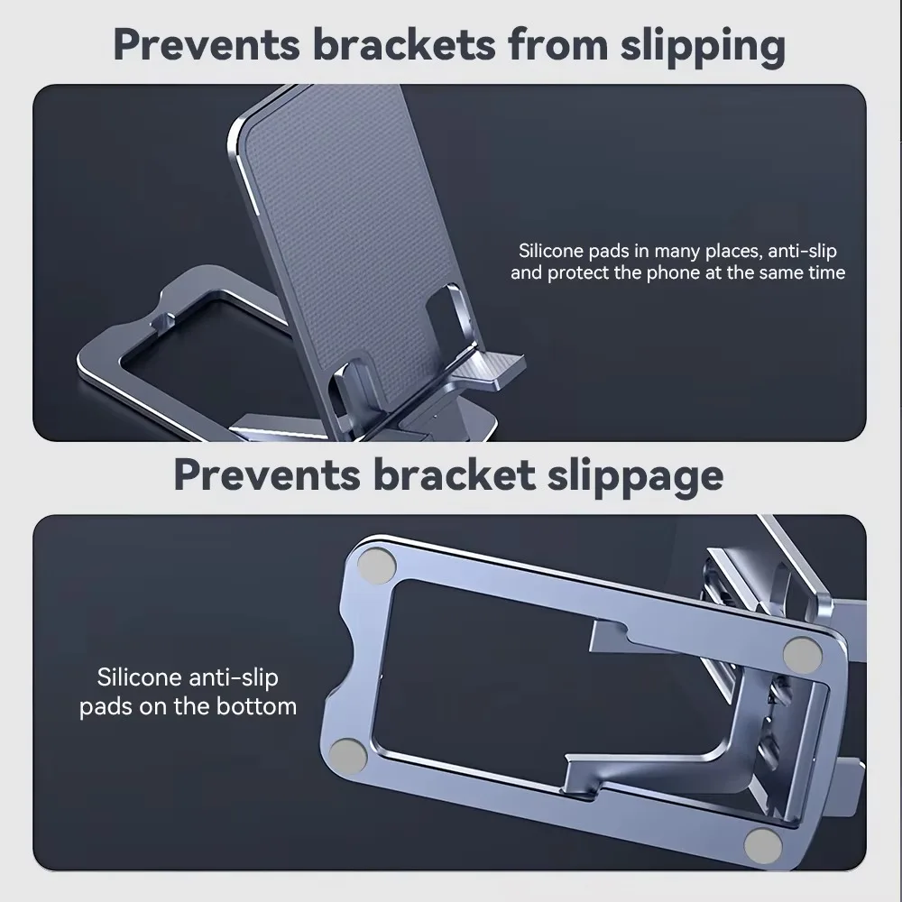 Soporte Universal ajustable plegable para teléfono de escritorio, ajuste de altura y ángulo para todos los teléfonos inteligentes, soporte móvil para todos los teléfonos - imagen 5