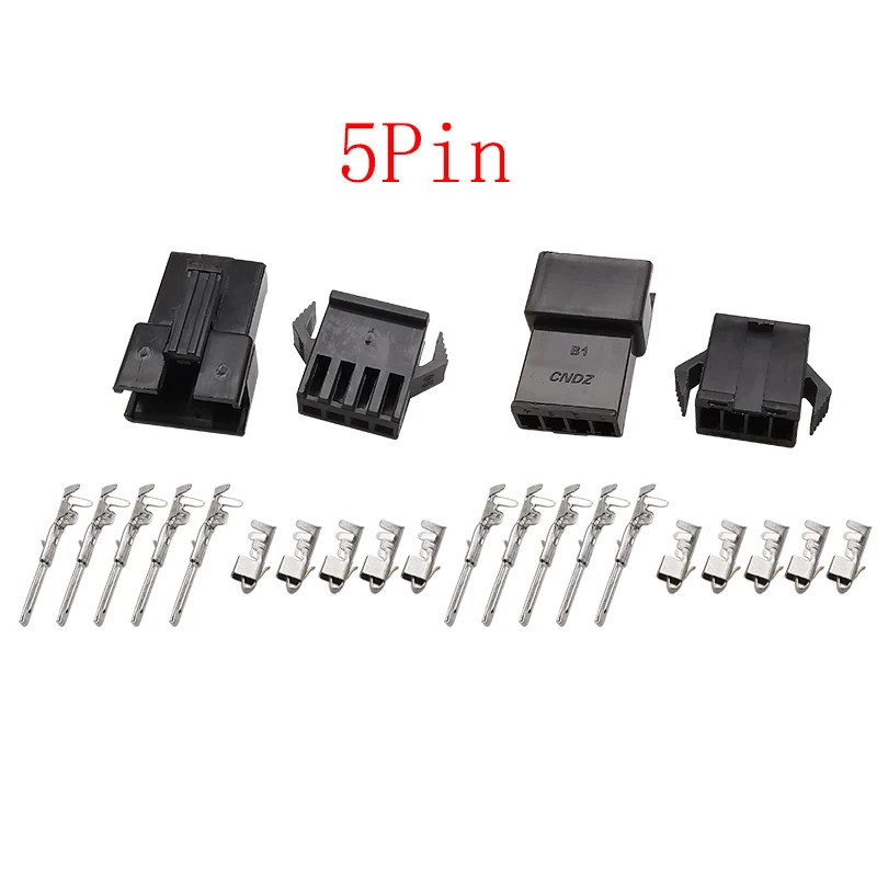 Negro JST SM 2,54mm paso 2/3/4/5 Pin enchufe macho hembra carcasa conectores de cable carcasa de plástico SM2.54 terminales de Pin de engarce - imagen 5