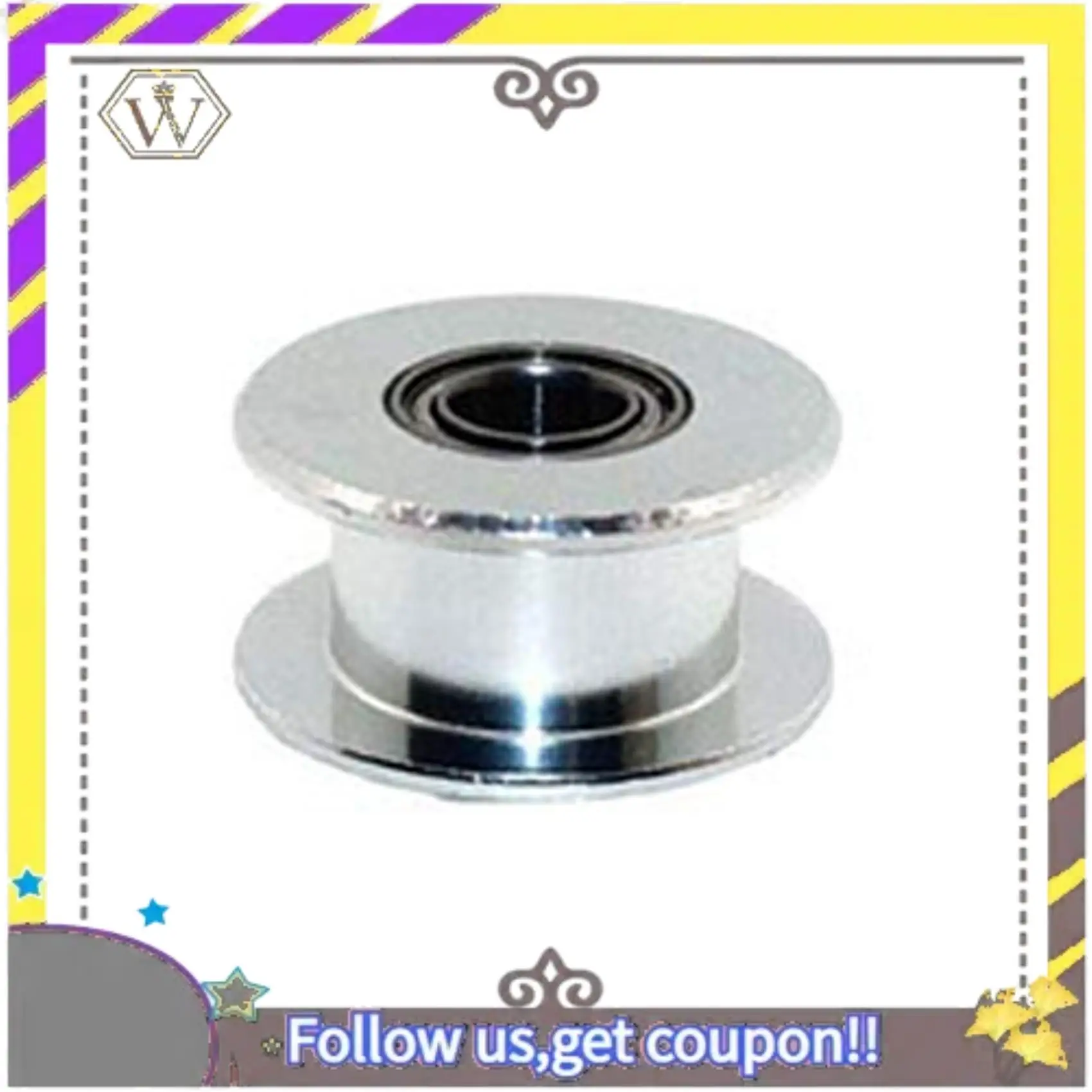 AU33-1X Pu con núcleo de acero correa de distribución Gt2 2Gt y 10X GT2 20 sin dientes diámetro 5Mm polea tensora de correa de distribución de aluminio - imagen 3