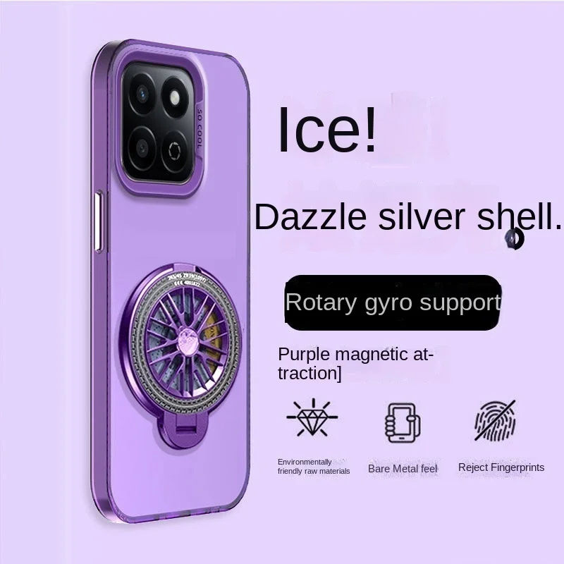 Funda con soporte Invisible para Honor X5b X9c 400 lite pro X7c, carcasa transparente de colores mate, cubierta magnética Honor X5B - imagen 5