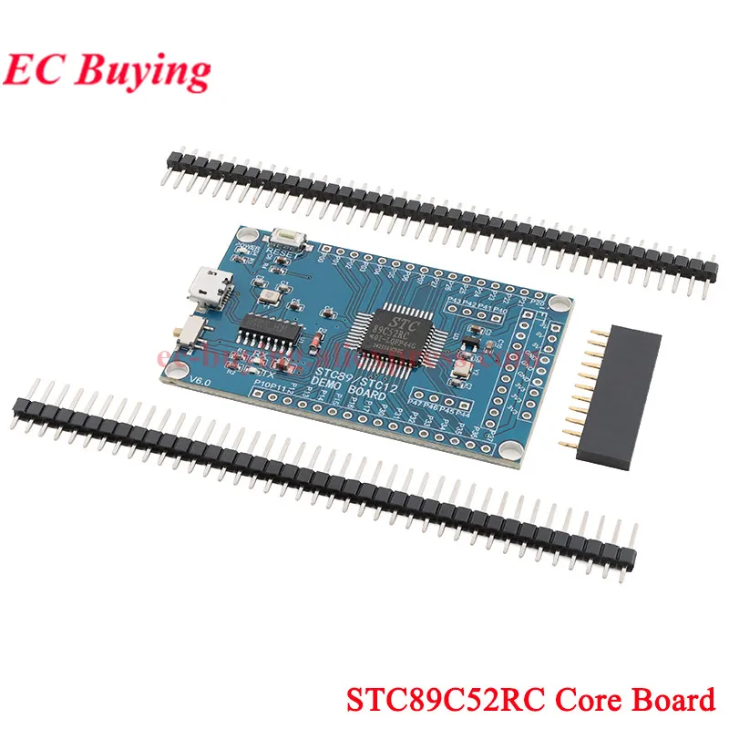 STC89C52RC STC STC89C52 51 SCM microordenador de un solo Chip CH340 sistema central módulo de placa de desarrollo de aprendizaje Chip USB a TTL - imagen 4