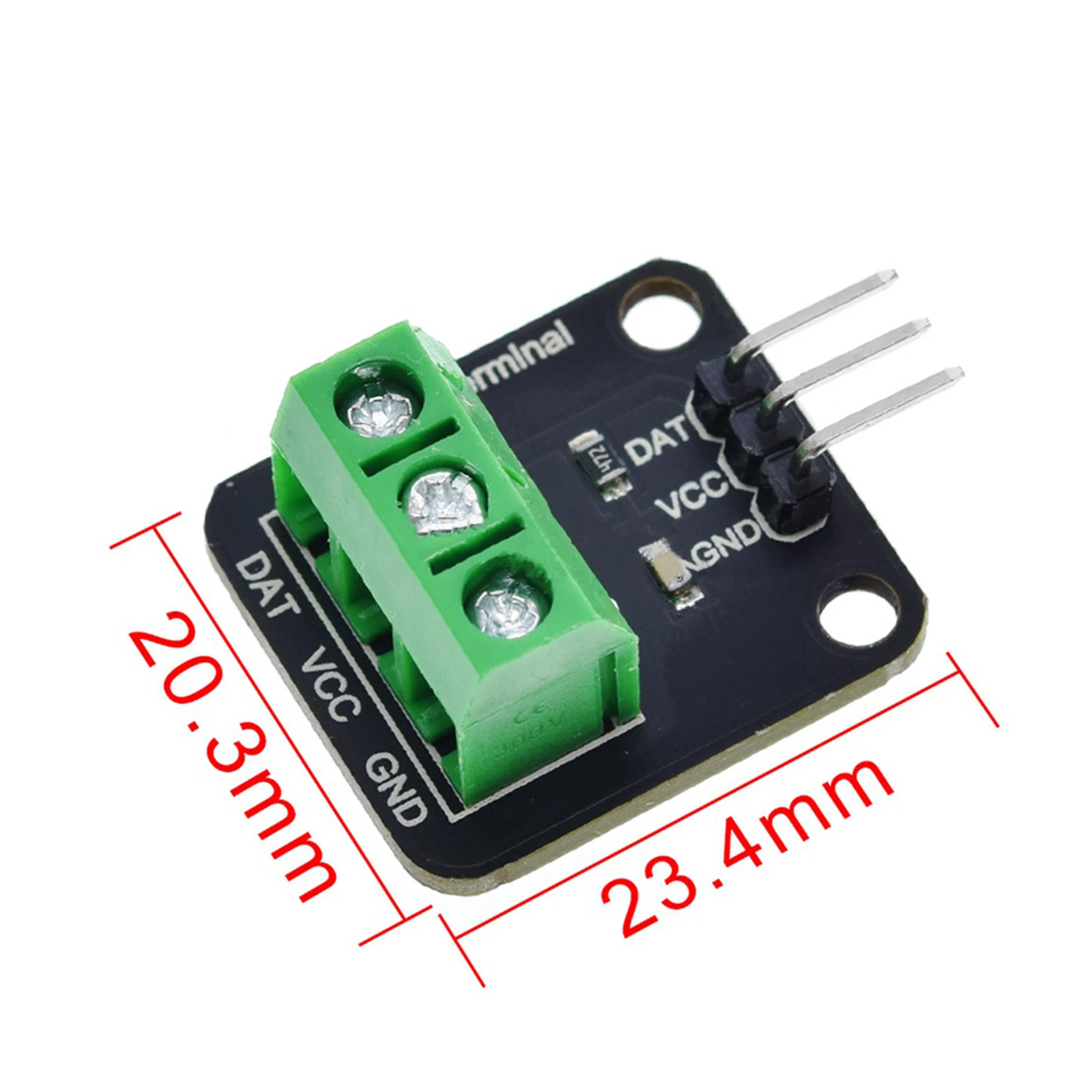 Sonda de sensor de temperatura DS 18B20, paquete de acero inoxidable, resistente al agua, 1m, 2m, 3m con módulo adaptador de terminal - imagen 2