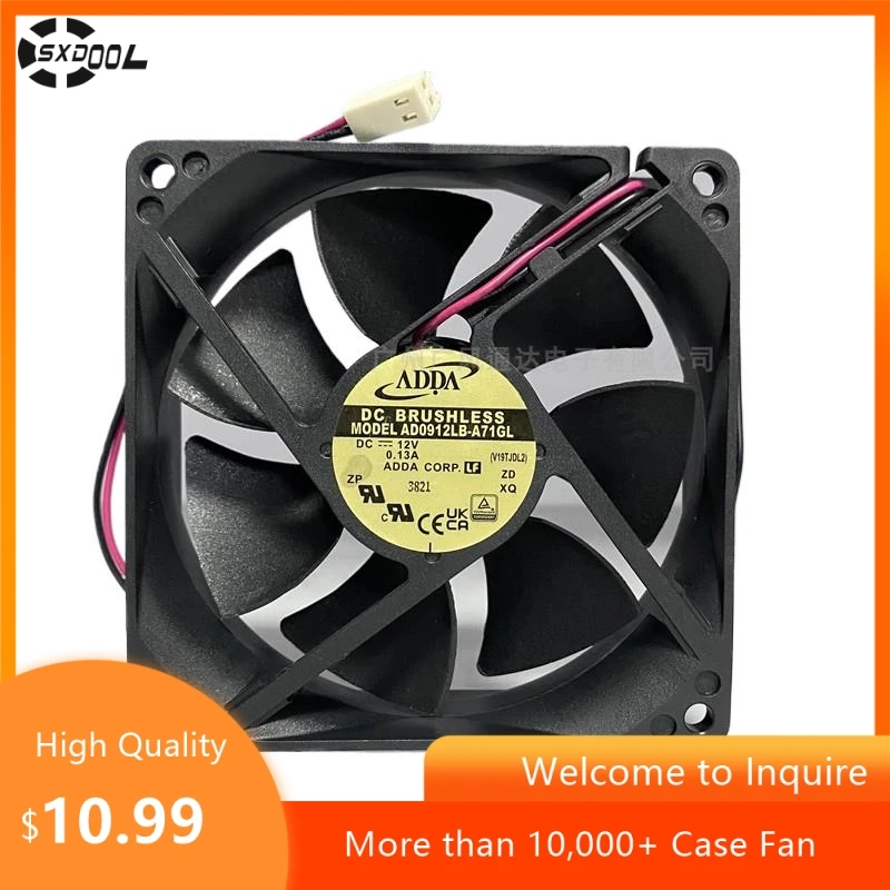 Ventilador con cubierta de 92mm para ADDA AD0912LB-A7ZGL 9025 12V 0.13A 9CM ventilador con cubierta de ordenador inversor ventilador de refrigeración