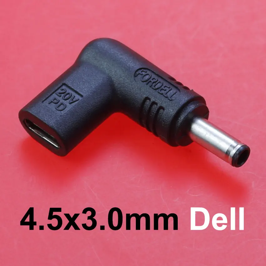 PD 20V 100W adaptador convertidor de corriente enchufe USB tipo C hembra a 4,5*3,0 5,5*1,7 7,4*0,6 conector DC para ordenador portátil para ASUS HP Dell - imagen 3