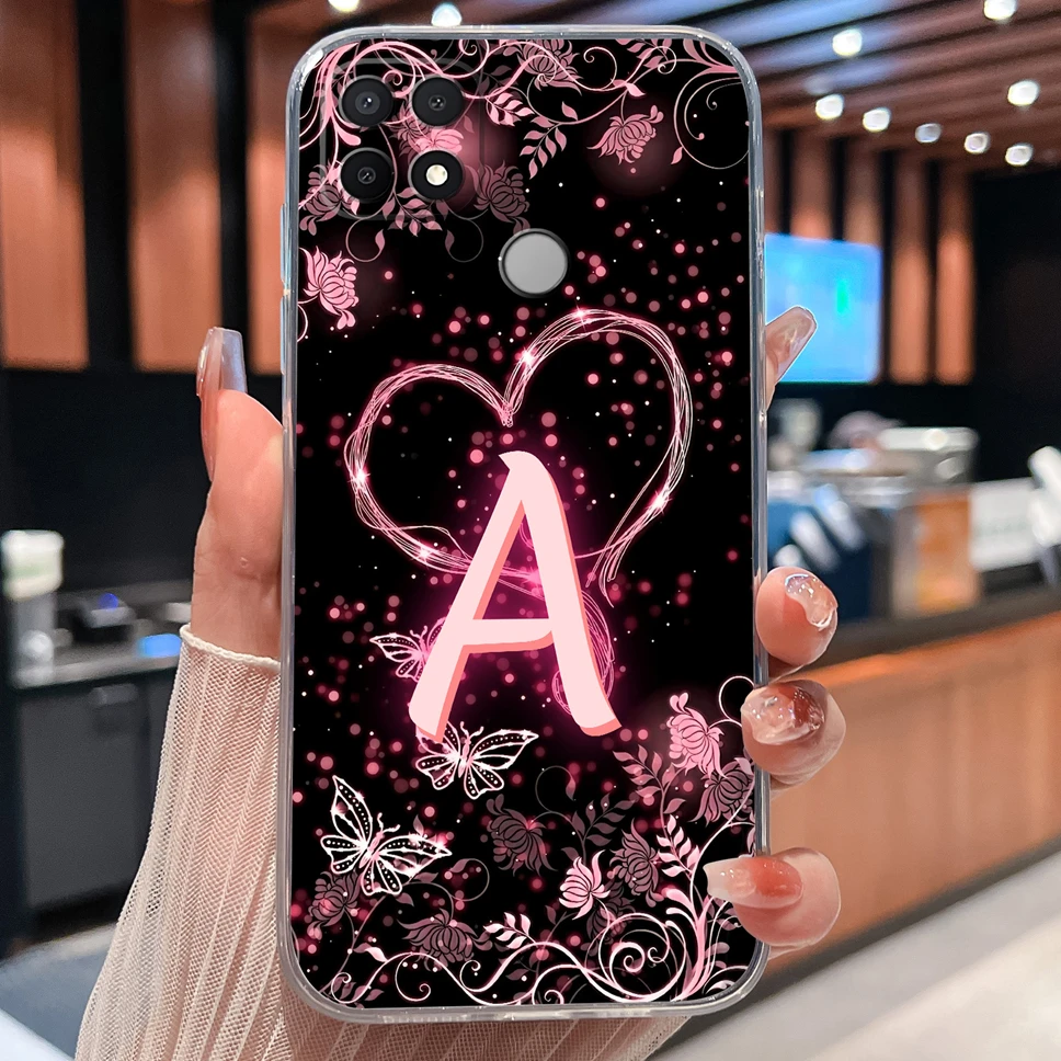 Para Oppo A35 A15 A15S pareja Funda de teléfono letras de moda suave TPU transparente Funda de silicona para OppoA 35 A 15 parachoques ligero - imagen 4