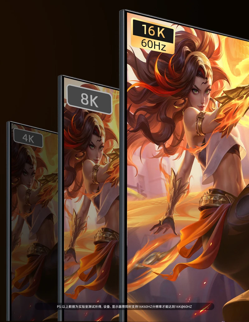 5M Trenza 16K Puerto de visualización Displayport DP 2.1 16K@60Hz 8K@120Hz 4K@240Hz 40Gbps HDR10 Cable de audio y vídeo para computadora portátil PC TV Xbox Pro - imagen 3