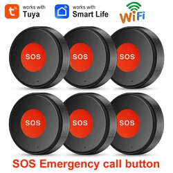 Botón pánico emergencia Tuya WiFi SOS Negro Smart Life