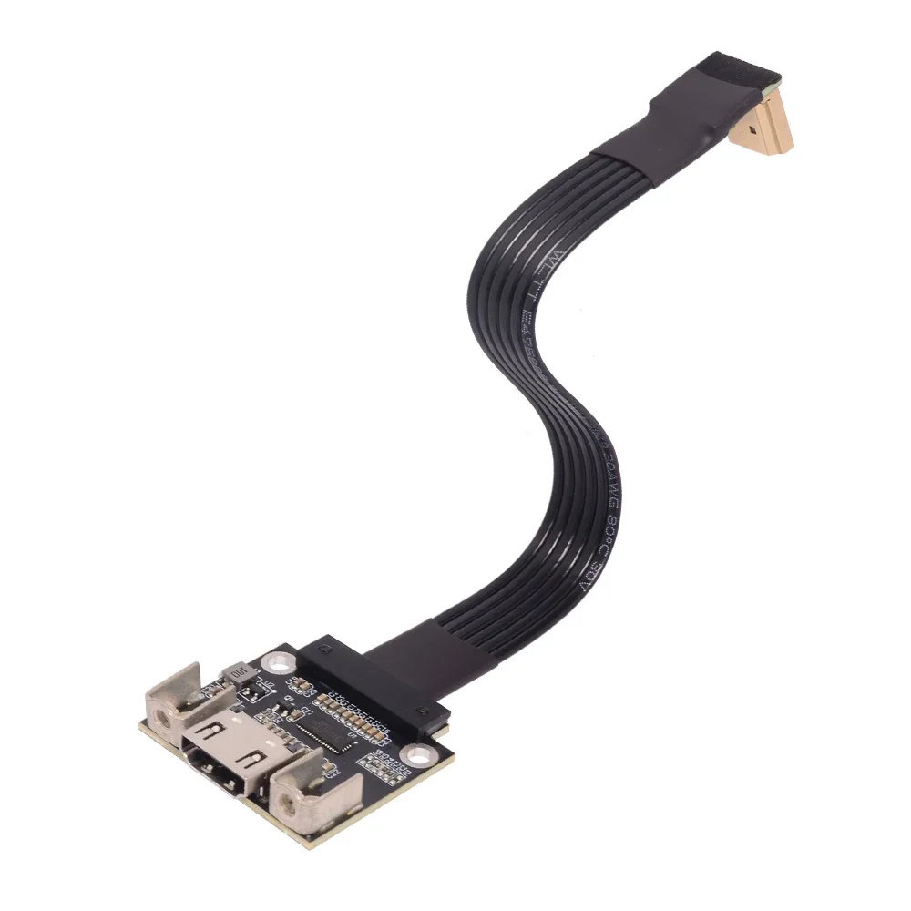 Cable de extensión de cinta plana tipo A HD 2,1/2,0 macho a hembra 2K 4K/144Hz FPC FPV GPU HD V2.1 extensor de Audio y vídeo con orificio para tornillo - imagen 5