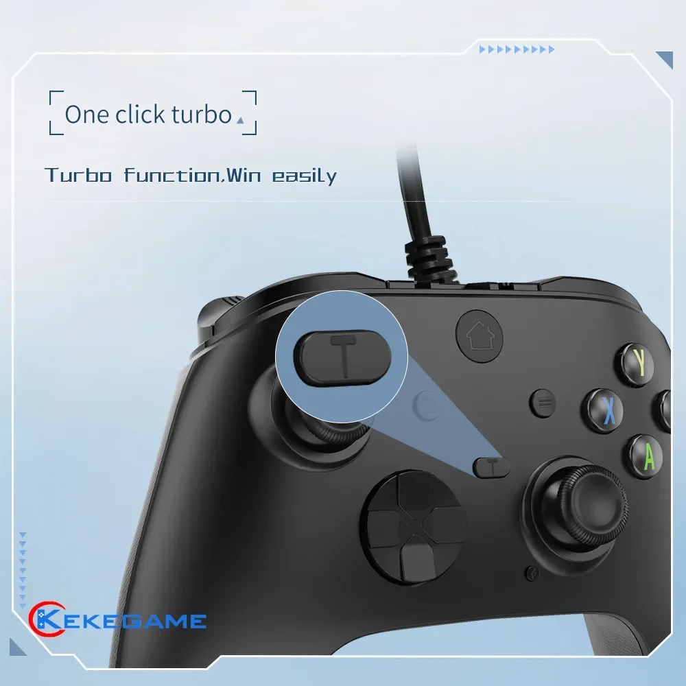 Controlador con cable para PC PS3 Android TV-BOX con disparador Hall doble vibración trasera 4 teclas programables Turbo - imagen 5
